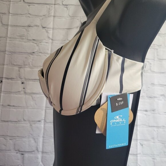 O'Neill Juniors' Classic Stripe Seville Bikini Top - Picture 3 of 6